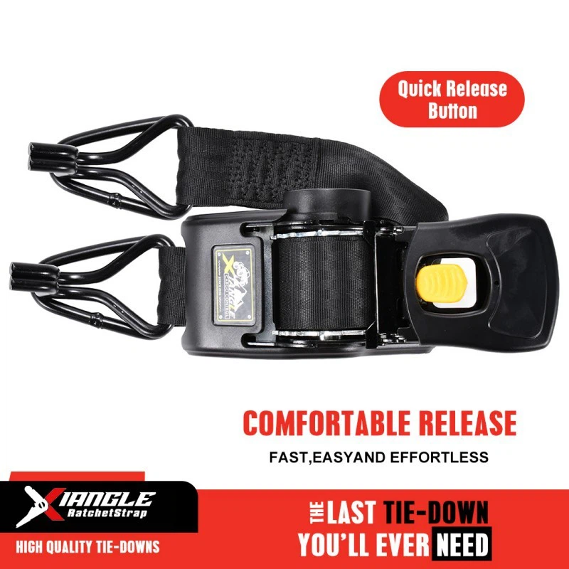 Retractable Ratchet Tie-Down Strap Swan Hook 50mm X 3.3m 500kg LC factory