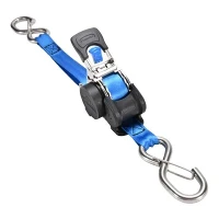 1 inci X 10 kaki 304L Keluli Tahan Karat Tali Ratchet Boleh Tarik Dengan Cangkuk S Bengkok Sepenuhnya