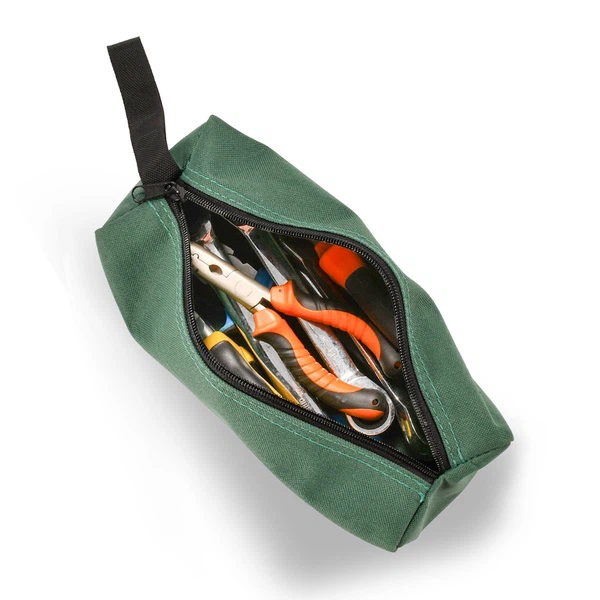 Small Tool Pouch With Zipper Heavy Duty Canvas